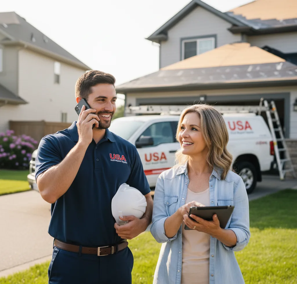 USA Roof Repair Experts customer support in Dolomite